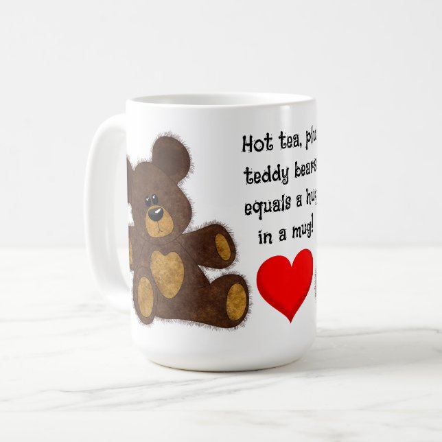 Teddy Bear Hug (Hot Tea) - 15 oz. Mug Kaffeetasse (Vorderseite Links)