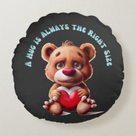 Teddy Bear Hug Rundes Kissen
