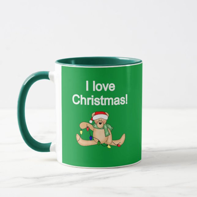Teddy Bear I Liebe Weihnachtsgeschenke und Geschen Tasse (Links)