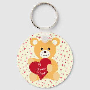 Teddy Bear "I Liebe You!" Valentinstag-Schlüssela Schlüsselanhänger