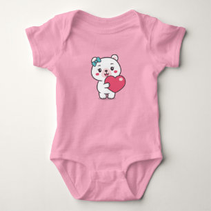 Teddy Bear Illustration Baby Strampler