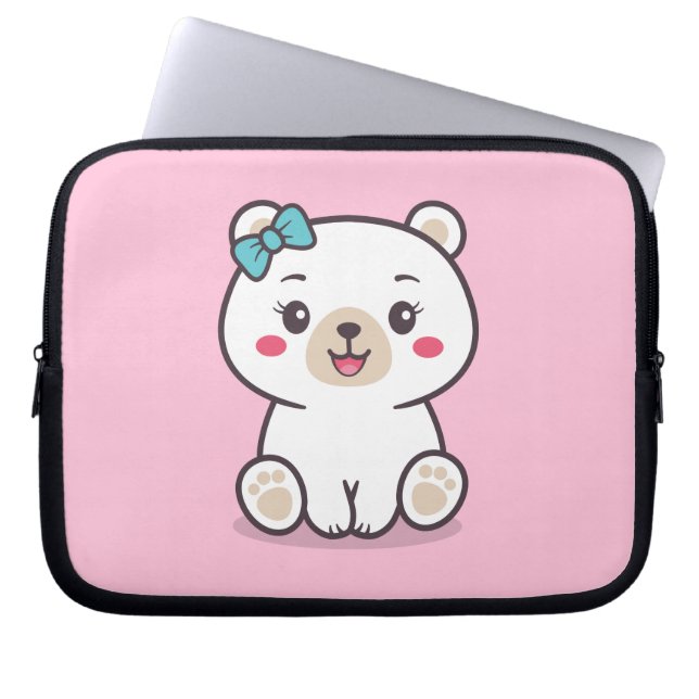 Teddy Bear Illustration Laptopschutzhülle (Vorderseite)