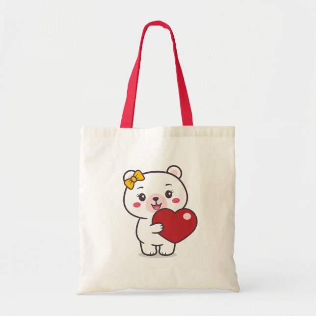 Teddy Bear Illustration Tragetasche (Vorne)