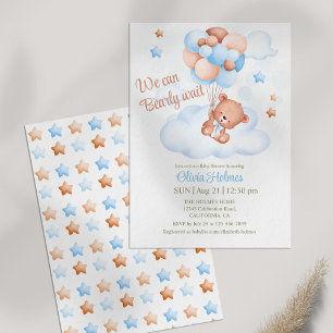 Teddy Bear im Sky Baby Shower Einladung