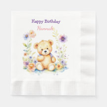 Teddy Bear in Blume Girls Geburtstagsparty