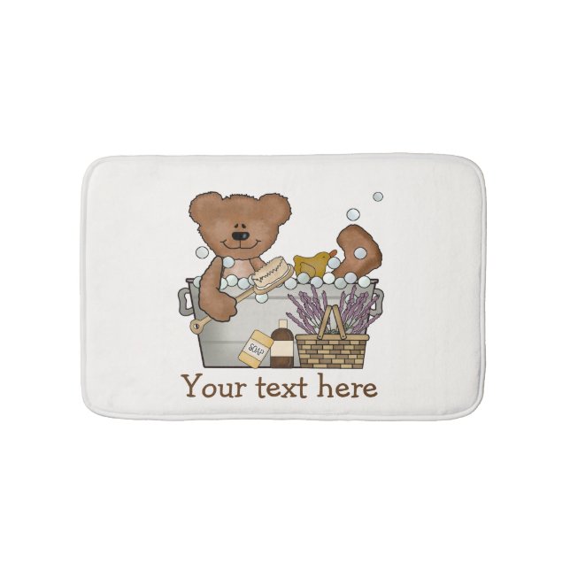 Teddy Bear in der Badewanne Bath Mat Badematte (Vorderseite)
