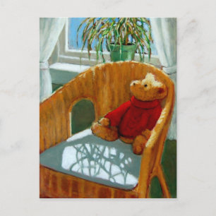 TEDDY BEAR IN PASTEL: ART POSTKARTE