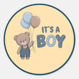 Teddy Bear "its a Boy" Sticker