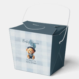 Teddy Bear Jean Baby Shower Blue Geschenkschachtel