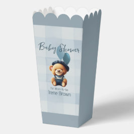 Teddy Bear Jean Baby Shower Blue Geschenkschachtel