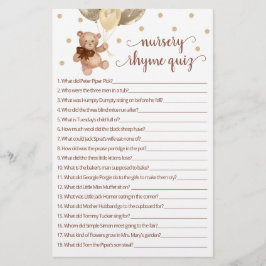 Teddy Bear Kinderzimmer Rhyme Quiz Game