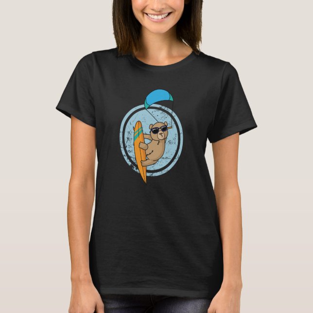 Teddy Bear Kite Surfing T-Shirt (Vorderseite)