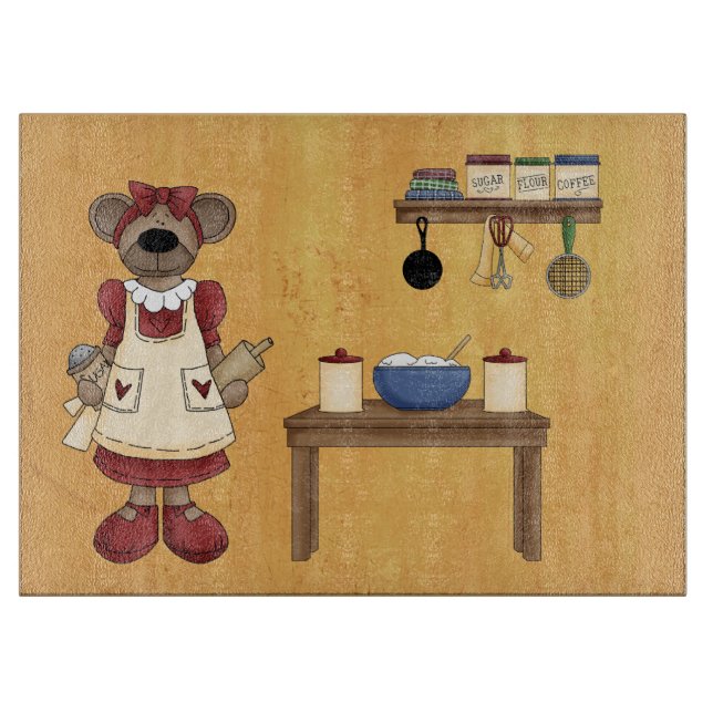 Teddy Bear Koch Cutting Board Schneidebrett (Vorderseite)
