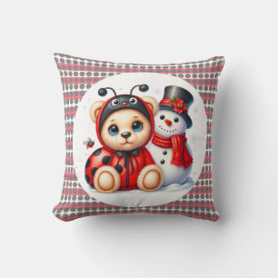 Teddy Bear Ladybug mit Snowman Baby Showgeschenk Kissen