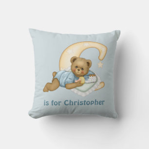 Teddy Bear Letter C Monogram - Anpassen Kissen