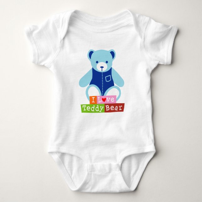 Teddy Bear Liebe Baby Strampler (Vorderseite)