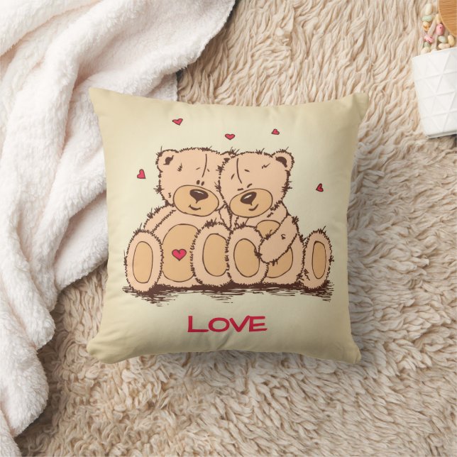 Teddy Bear Liebe Kissen (Decke)
