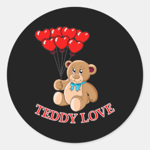 Teddy Bear Liebe Niedlich Baby Animal Cuddle Gift Runder Aufkleber