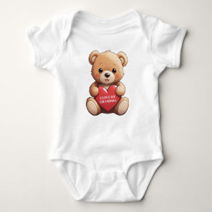 Teddy Bear Liebe Oma Opa Tuntie Baby Strampler