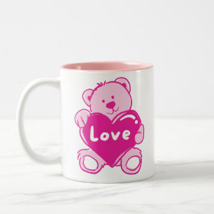 Teddy Bear Liebe Zweifarbige Tasse