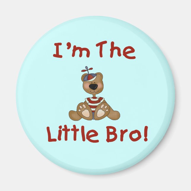 Teddy Bear Little Bro Tshirts und Geschenke Magnet (Vorne)