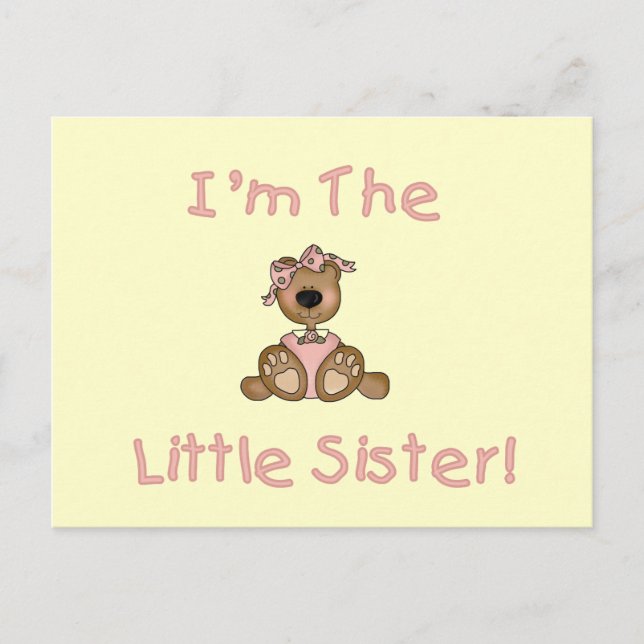 Teddy Bear Little Sister Tshirts und Geschenke Postkarte (Vorderseite)