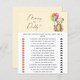 Teddy Bear - Mama oder Papa Baby Duschgame