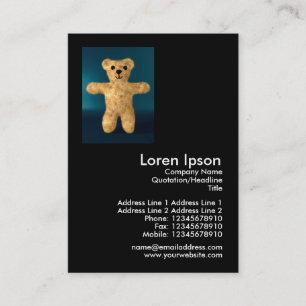 Teddy Bear Mini Foto Visitenkarte