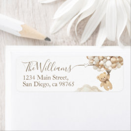 Teddy Bear mit Balloon Neutral Baby Shower