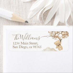 Teddy Bear mit Balloon Neutral Baby Shower