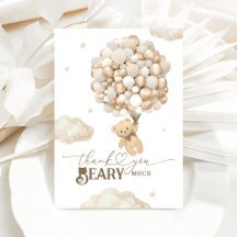 Teddy Bear mit Balloons Baby Dusche Beary Much