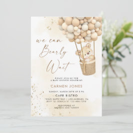 Teddy Bear mit Balloons Babydusche Einladung