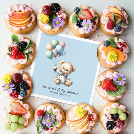 Teddy Bear mit Balloons Babydusche Napkins Serviette