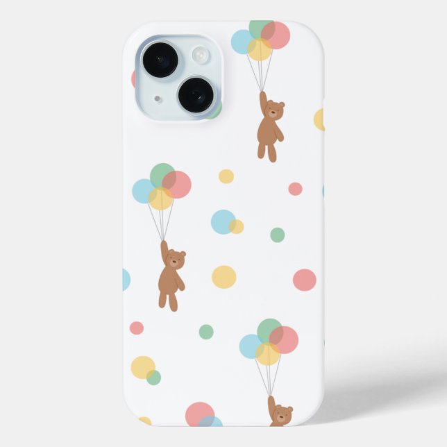 Teddy Bear mit Balloons Case-Mate iPhone Hülle (Rückseite)