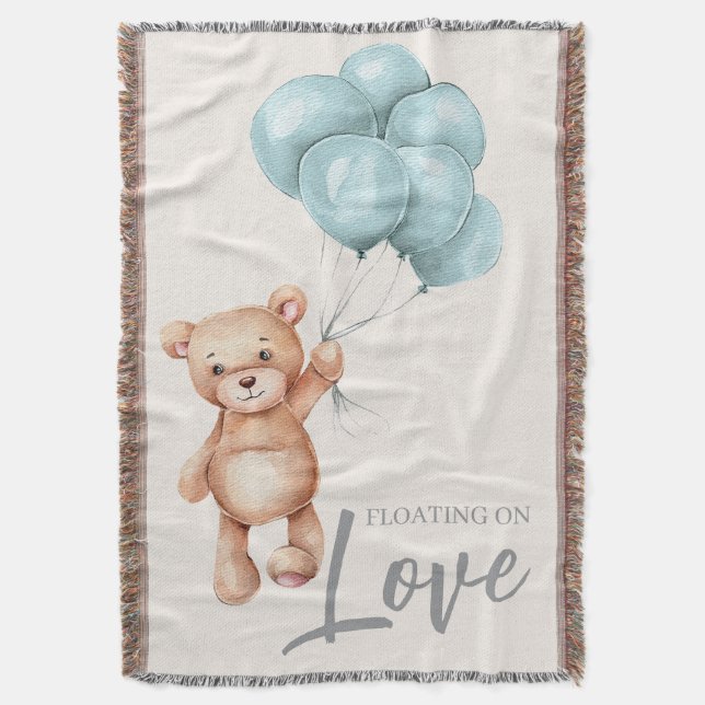 Teddy Bear mit Balloons Decke (Vorderseite Vertikal)