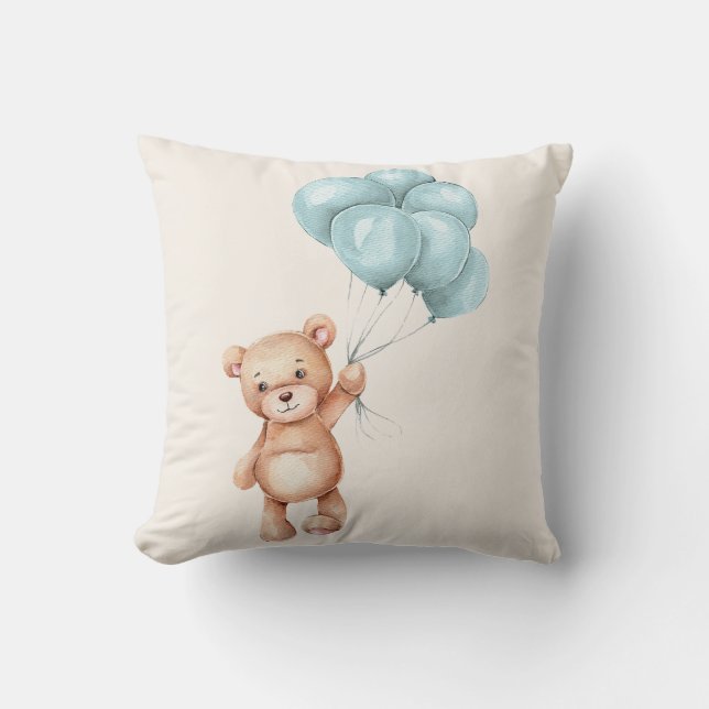 Teddy Bear mit Balloons Kissen (Vorderseite)