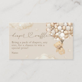 Teddy Bear mit Balloons Neutral Baby Dusche Begleitkarte