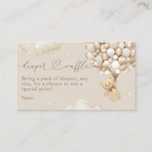 Teddy Bear mit Balloons Neutral Baby Dusche Begleitkarte