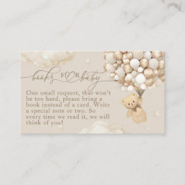 Teddy Bear mit Balloons Neutral Baby Dusche Begleitkarte