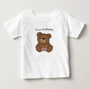 Teddy Bear mit Blume Säugling T - Shirt