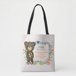 Teddy Bear mit floralen Designs Baby Birth