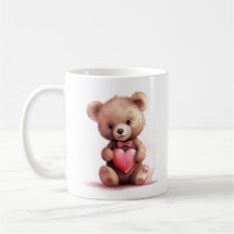 Teddy Bear mit Herz-Tasse