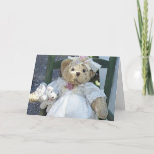 Teddy Bear mit Hundelüppe im Chor Grußkarte Karte