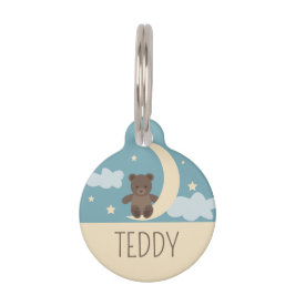 Teddy Bear mit Mond Haustiermarke