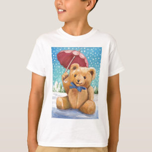 Teddy Bear mit Sonnenschirm Weihnachten T-Shirt