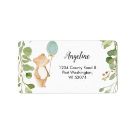 Teddy Bear Modern Address Label Adressaufkleber