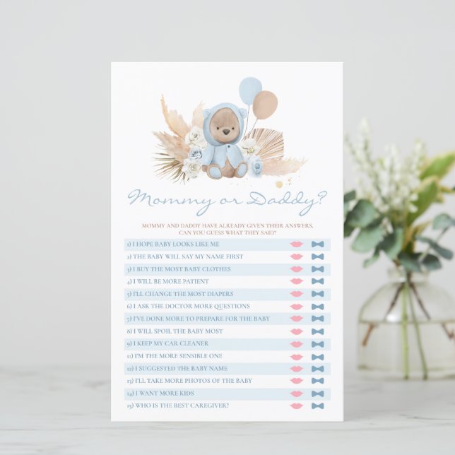 Teddy Bear Mommy oder Daddy Guess, der sagte, es S (Stehend Vorderseite)