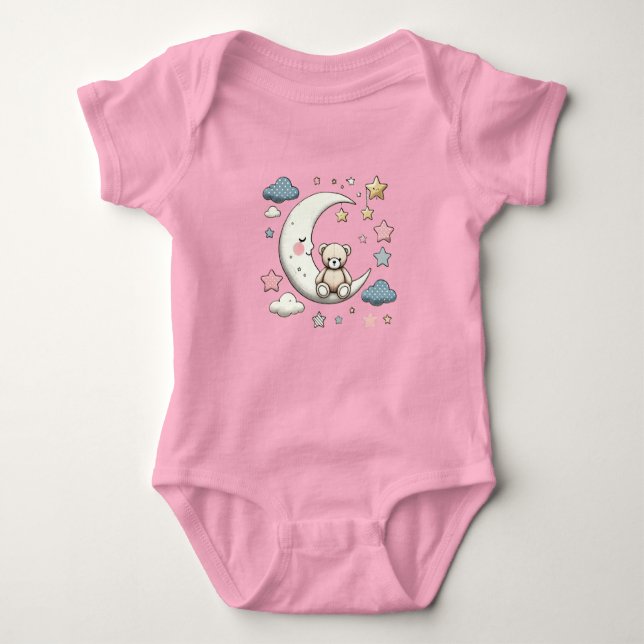 Teddy Bear Moon Baby Strampler (Vorderseite)