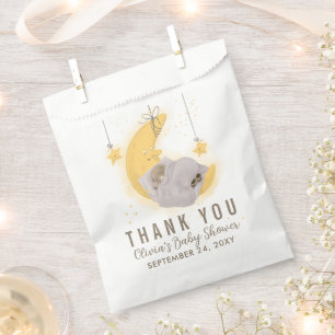 Teddy Bear Moon Neutral Baby Dusche Vielen Dank Geschenktütchen