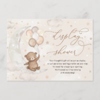 Teddy Bear Moon Stars Balloons Display Dusche